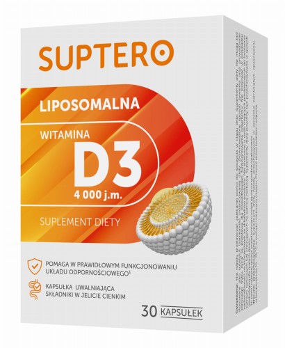SUPTERO, liposomalna witamina D3, 4000 j.m.