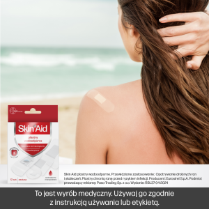 Skin_Aid_plastry wodoodporne_wodoodporne plastry medyczne, szybkie gojenie ran, zestaw plastrów wodoodpornych, ochronna pielęgnacja ran, wodoodporne plastry na skaleczenia