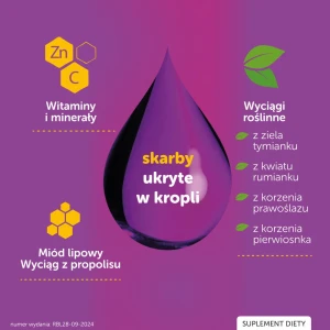 justvit krople na odporności z naturalnym miodem lipowym