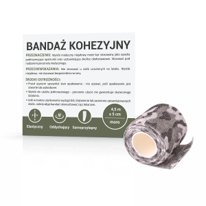 Bandaż kohezyjny MORO 4,5 m x 5 cm Bandaż samoprzylepny, elastyczny, ochrona stawów, rehabilitacja, stabilizacja urazów, bandaż sportowy, bandaż na mięśnie, bandaż ochronny, medyczny bandaż