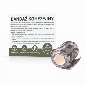 Bandaż kohezyjny MORO 4,5 m x 7,5 cm Bandaż kohezyjny, stabilizacja stawów, rehabilitacja, bandaż elastyczny, bandaż na kontuzje, bandaż ochronny, sport, samoprzylepny, opatrunek na urazy