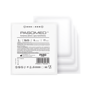 Kompres jałowy z gazy bawełnianej 10 x 10 p.pojedynczo