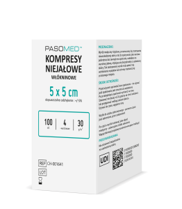 Kompres niejałowy włókninowy, 4 - warstwowe, 100 szt.