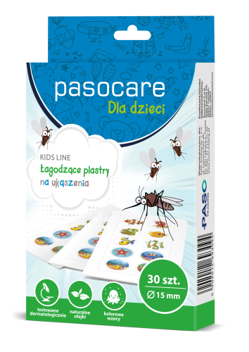 Pasocare plastry na ukąszenia komarów – szybka ulga na swędzenie, komfort po ukąszeniu, najlepsze plastry na ukąszenie komara, ulga po ukąszeniu komara, ukąszenia,