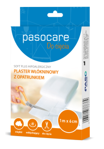 Pasocare Soft Plus hipoalergiczny plaster włókninowy z opatrunkiem 1m x 6cm 1 szt.