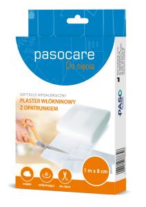 Pasocare Soft Plus hipoalergiczny plaster włókninowy z opatrunkiem 1m x 8cm 1 szt.