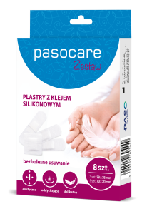 Pasocare plastry z klejem silikonowym zestaw 8 szt.