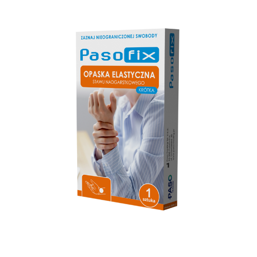 Paso Fix Opaska elastyczna stawu nadgarstkowego krótka, stabilizator, sport, rehabilitacja, najlepsza opaska uciskowa, opaska na ból nadgarstka, uraz nadgarstka