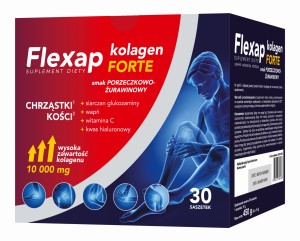 Flexap kolagen FORTE smak porzeczkowo-żurawinowy 30 saszetek