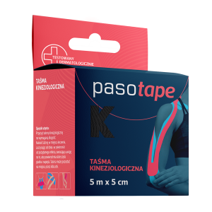 Pasotape taśma kinezjologiczna czarna  5m x 5cm 1 szt.