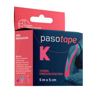 Pasotape taśma kinezjologiczna różowa  5m x 5cm 1 szt.