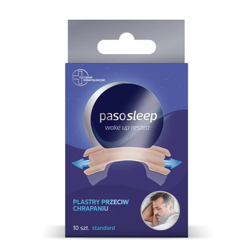Pasosleep wake up rested plastry przeciw chrapaniu standard 10 szt., Pasosleep Standard, przeciw chrapaniu, oddychanie, plaster na nos, na oddychanie, najlepsze plastry na noc