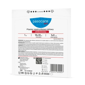 PASOCARE MED Plaster opatrunkowy jałowy włókninowy10 cm x 10 cm (50 szt.)