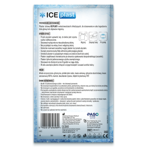ICE PLAST plaster chłodzący żelowy 2 szt. 5cm x 12cm żelowy plaster chłodzący 2 szt. ICE PLAST, plaster na kontuzje i urazy, łagodzący ból